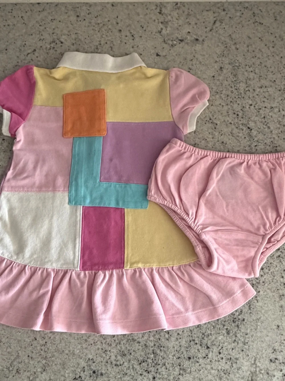Ralph Lauren Pastel Patchwork Polo Dress